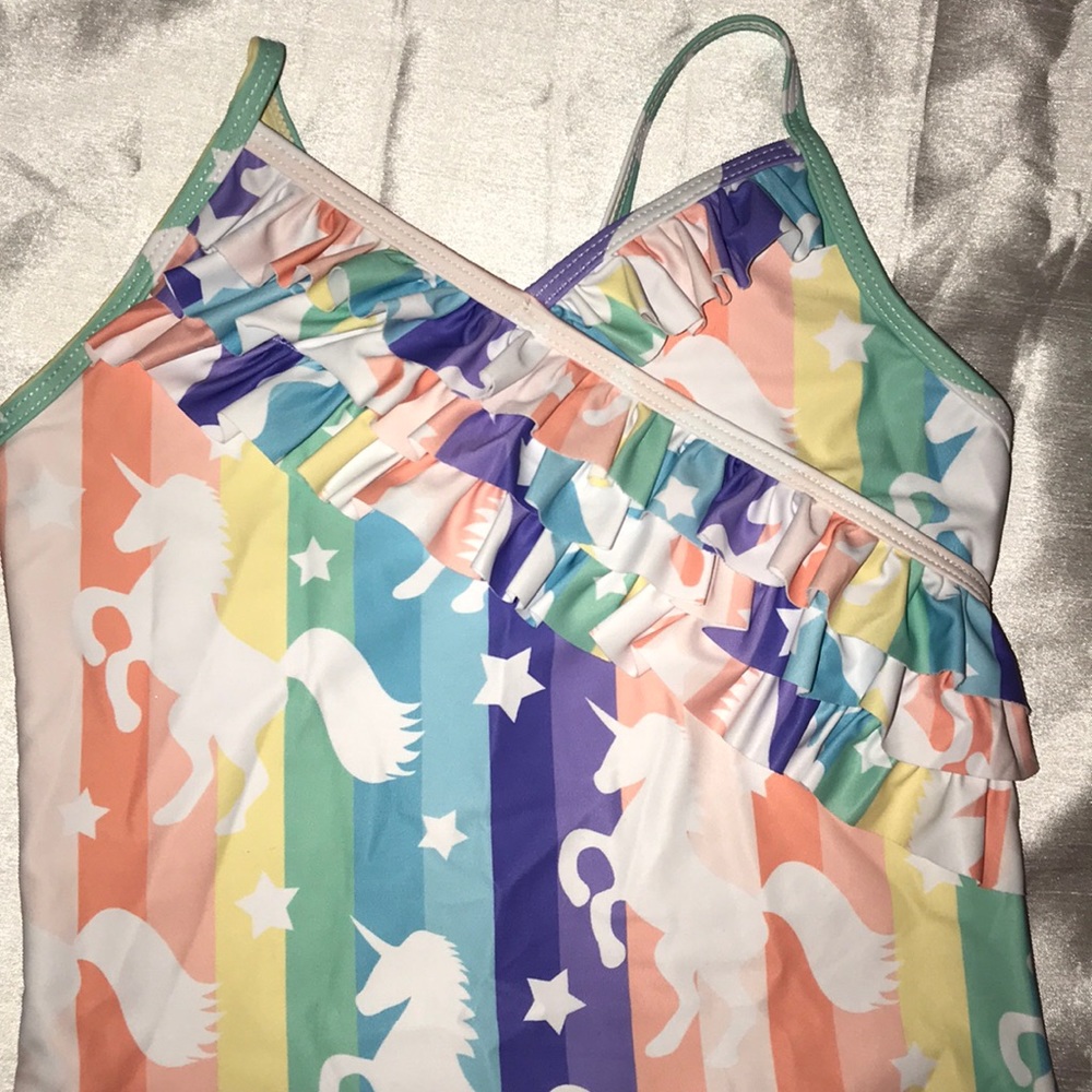Girls XL unicorn swimsuit one piece